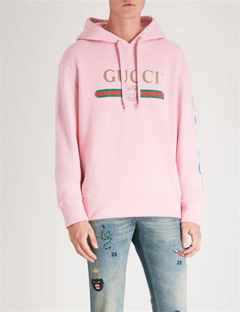 pink mens gucci hoodie|real gucci hoodie for men.